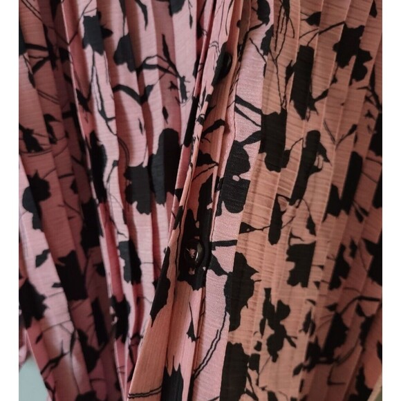 Good Hart Matilda Jane Purple Black Dress Womens Pleated Button Front Holiday - Picture 4 of 6